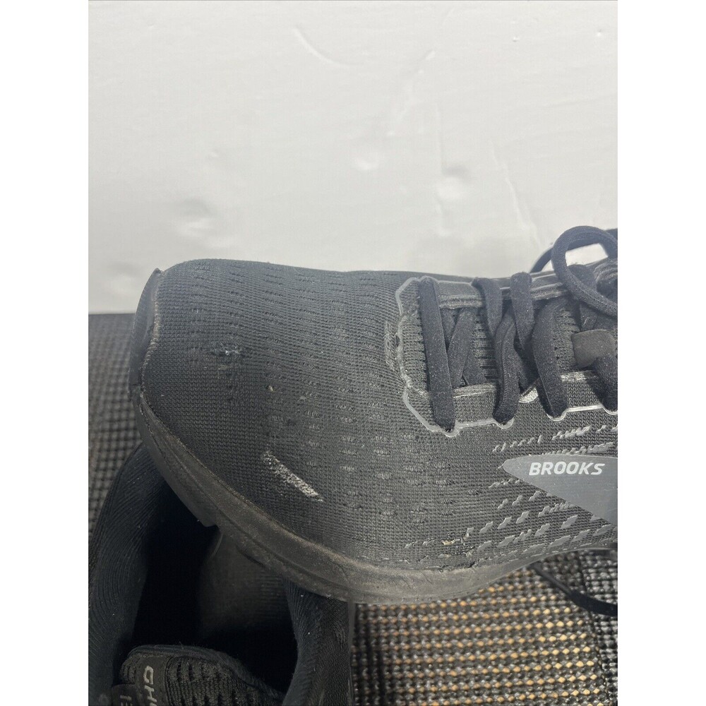 Brooks Ghost 13 women's Size 9.5 Running Shoes Triple Black Lace Up Sneaker - Picture 2 of 7